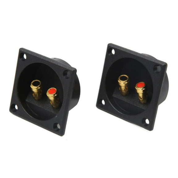 Unique Bargains 2Pcs Rectangle Shape Car Amplifier Speaker Box Spring Binding Post Dual Terminal Connector Board
