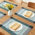 thumbnail image 2 of Placemats Set of 6 Plastic Placemats for Dining Table Decor Indoor Outdoor Washable Kitchen Table Mat Turquoise 17.7*11.8inch, 2 of 6