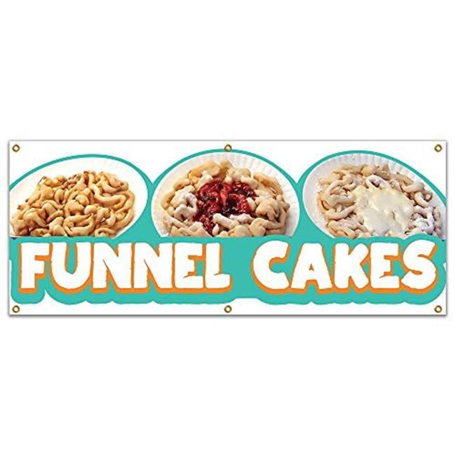 2x3 FUNNEL CAKE Black & White Banner Sign NEW Discount Size & Price FREE SHIP 