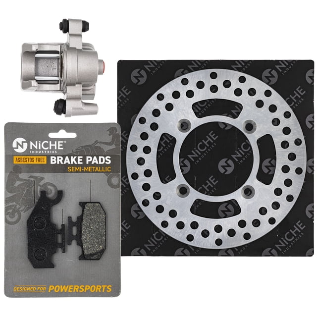 Niche Rear Left Brake Rotor Caliper Pad Kit for Can-Am DS650 705600599 705500059 MK1007955