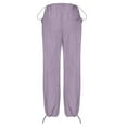 thumbnail image 5 of IROINNID Sales Women's Pants Wide Leg New Drawstring Straight Work Pants Female Loose Retro Spicy Girl Pants Thin Pants,Purple, 5 of 6