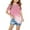 Pink, variant on NAISIBABY Summer Girls Short Sleeve Printed T-Shirt, Kids Round Neck Casual Daily Versatile Tops Purple 4-5T
