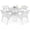 White, variant on VIVIJASON 5-Piece Outdoor Patio Dining Set, All-Weather Cast Aluminum Conversation Set, Patio Furniture Set for Balcony Lawn Garden Backyard, Include 4 Chairs, a 35.2" Round Table with Umbrella Hole