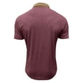 thumbnail image 5 of Mens Polo Shirts Business Smoothing Button Collared Short Sleeved Basic Top with Pocket Casual Comfortable Stretch Performance Mens Dress Shirts, 5 of 7