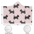 thumbnail image 3 of Wearable Blanket,Scottish Terrier Hooded Wearable Flannel Blanket for Adults & Teens,Winter Poncho Shawl Wrap Cape Cozy Anti-Pill,60"x80", 3 of 5