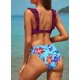 thumbnail image 2 of Mujer Criss Cross Dos Piezas Trazo de Trajes de baño Bikini Tit Bittom Baithing Traits Púrpura XL Púrpura XL Xishao ropa, 2 of 2