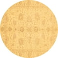 thumbnail image 1 of Ahgly Company Indoor Round Oriental Brown Traditional Area Rugs, 7' Round, 1 of 4