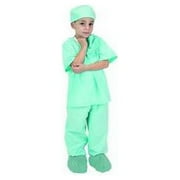 Child Green Jr. Doctor Scrubs Set with Cap