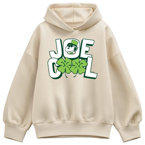 Peanuts - Joe Cool Shamrocks - Women's Oversized Fleece Hoodie Sweatshirt