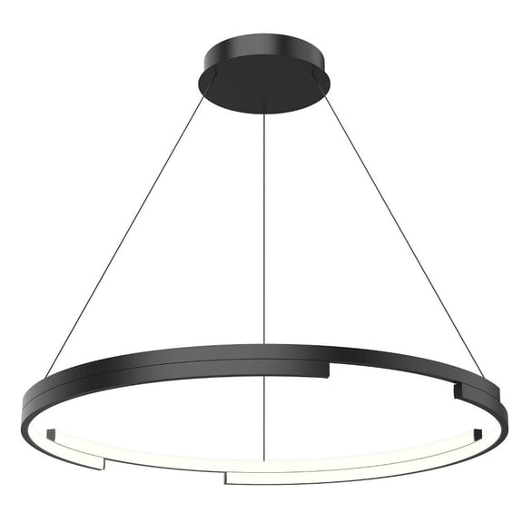 PD52732-BK-Kuzco Lighting-Anello Minor - 80W LED Pendant-1.75 Inches Tall and 32 Inches Wide-Black Finish
