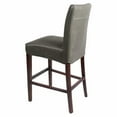 thumbnail image 6 of Home Square 26" Bonded Leather Counter Stool in Gray - Set of 3, 6 of 9