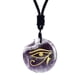 thumbnail image 4 of Collar de ojo de Horus Yuyangstore colgante redondo de Joyería a la moda con cuerda Violeta, 4 of 8
