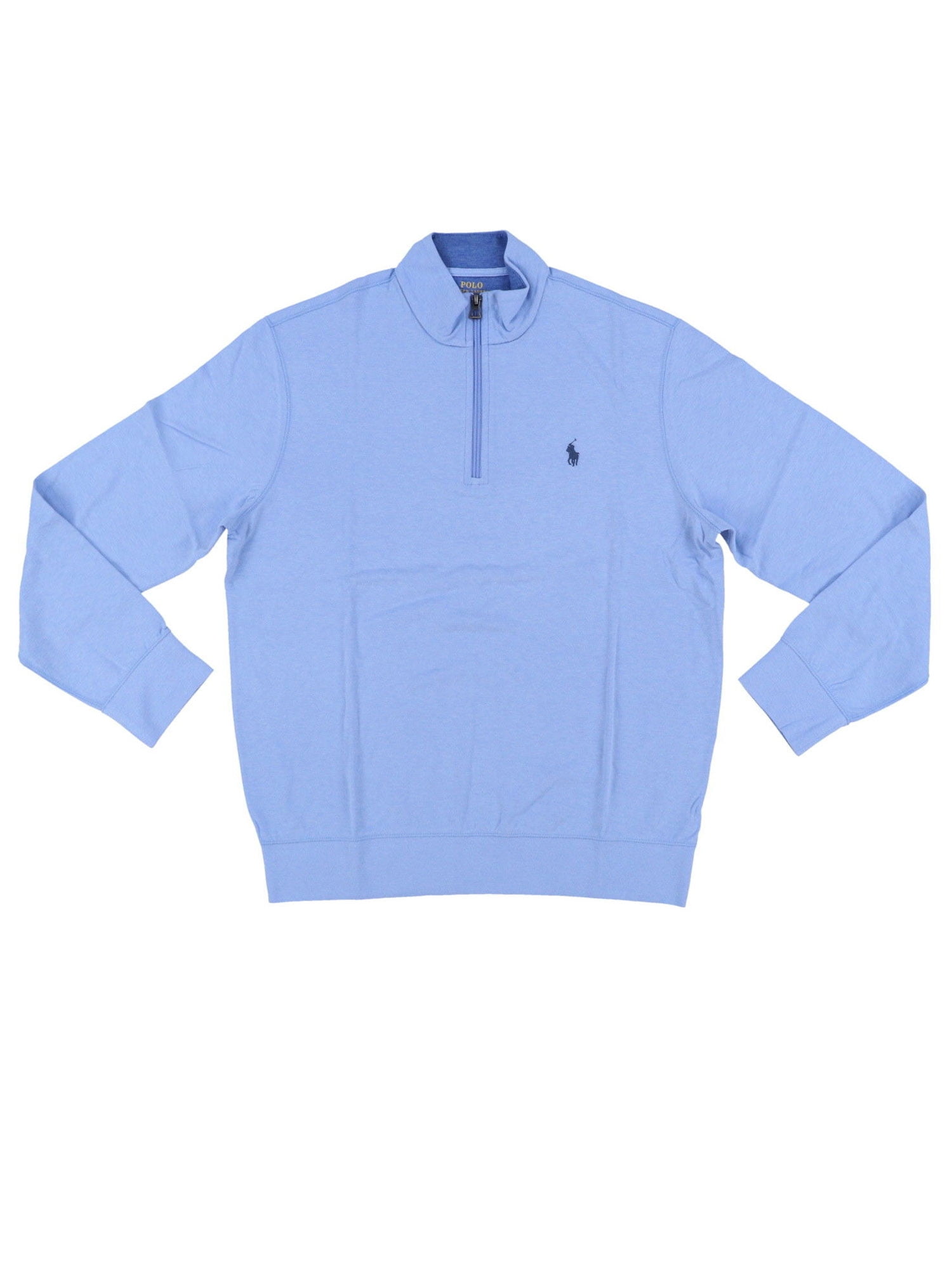 Polo Ralph Lauren Mens Quarter Zip Sweater (S, Soft Blue)