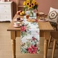 thumbnail image 2 of Christmas Table Runner 120 Inches Long Farmhouse Dress Scarves, Winter Poinsettia Berry Farmhouse Wooden Grain Dining Tablerunner for Coffee Table/Kitchen Island/Party Décor, 13" x 120", 2 of 8