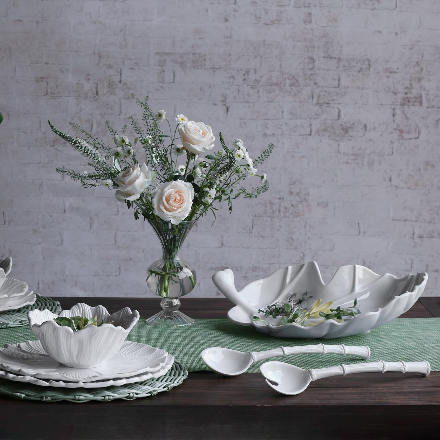 Beatriz Ball VIDA Bamboo Cereal Bowl Set of 4  7.5" White  Melamine