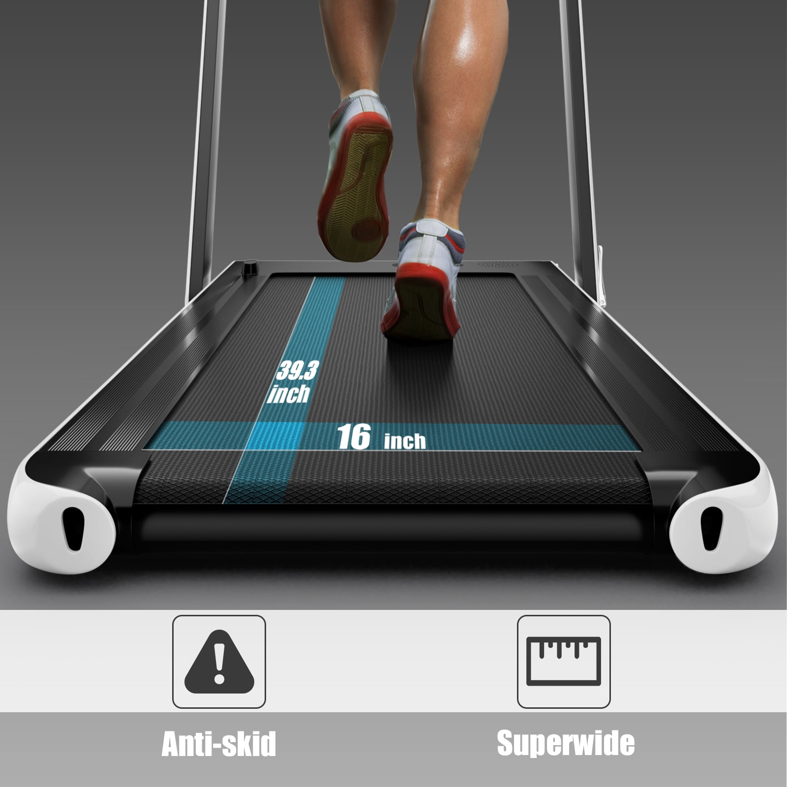 SuperFit 2.25HP 2 in 1 Folding Treadmill W/ APP Speaker Remote