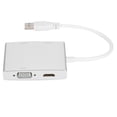 thumbnail image 2 of Convertidor HDMI, 4 en 1 USB3.0 Adaptador de EE. UU. Hub Adaptador VGADVIHDMILAN de EE. UU. Instalación sin esfuerzo, 2 of 9