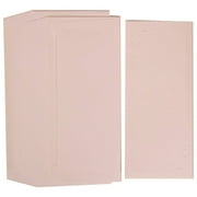 JAM Paper Wedding Program Set, 3 3/4 x 8 1/2, White Program with Embossed Lilies & White Envelope, 50/pack