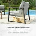 thumbnail image 4 of Sophia&William 5 Seat Outdoor Patio Furniture Set Modern Metal Cushioned Conversation Set with Wider Chairs & Color-blocking Coffee Table, Gray, 4 of 11