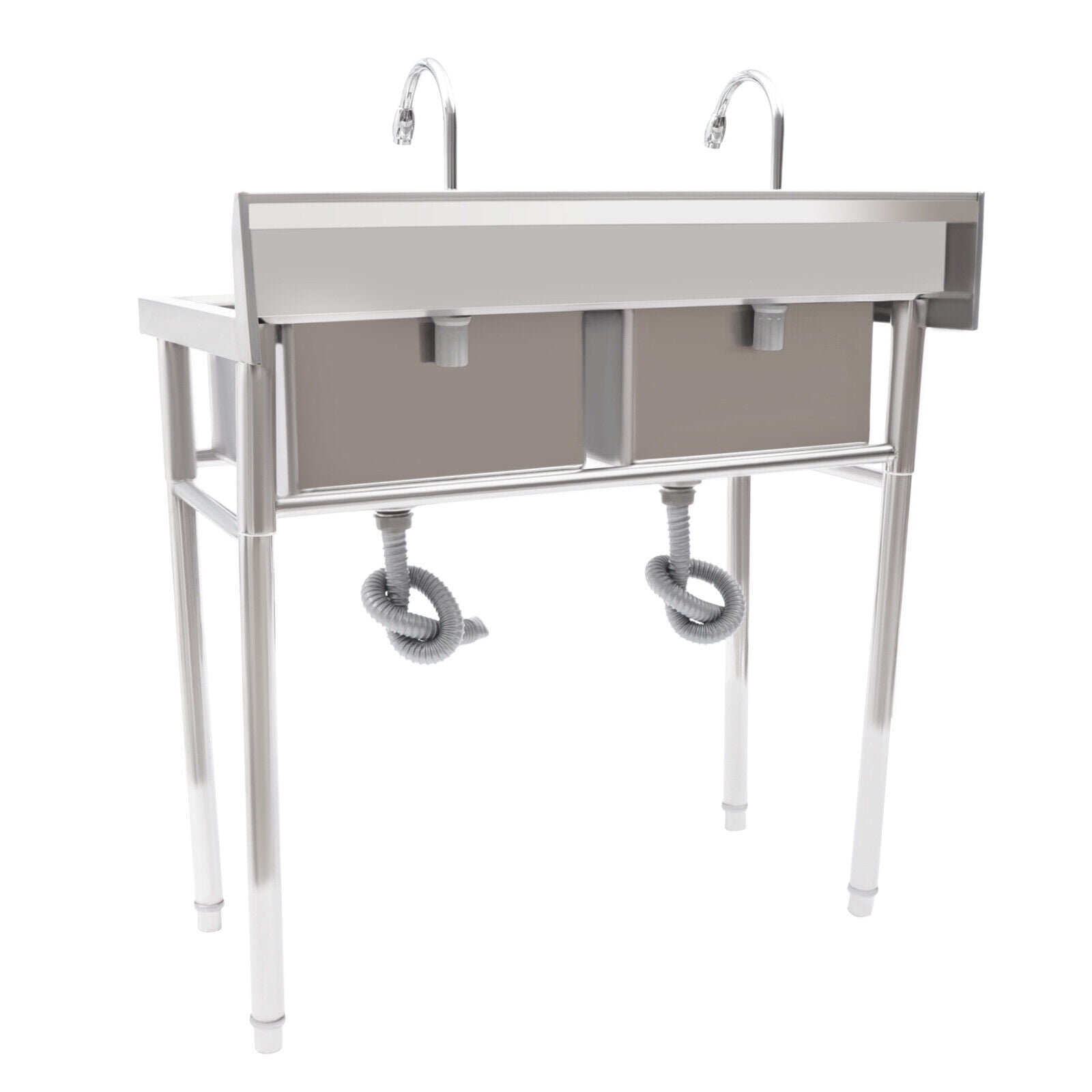 2 Compartment Commercial Sink Restaurant Kitchen Utility Sink Stainless Steel