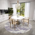 thumbnail image 5 of Addison Rugs Indoor/ Outdoor Accord Modern Waves Washable Rug New 8' x 8' Round - Purple Mauve Silver, 5 of 5