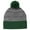 Forest Green, variant on Top Headwear Heather Pom Pom Beanie - True Red