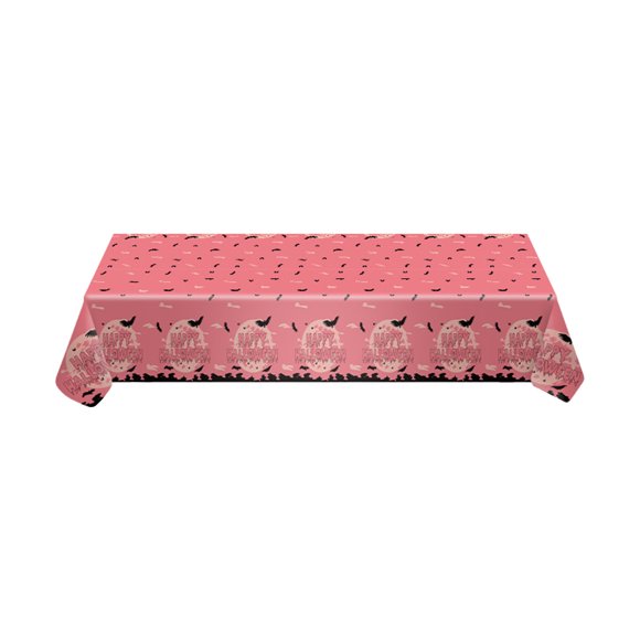 SLYNSHome Nappe Jetable d'Halloween, Nappe en Plastique à Motif de Chauve-Souris Imperméable pour Décoration et Fournitures de Fêtes d'Halloween