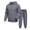 Dark Gray, variant on Mens Hoodie and Jogger Set Casual Athletic Sweat Suit Long Sleeve Pullover Hooded Top with Drawstring Pants Purple L
