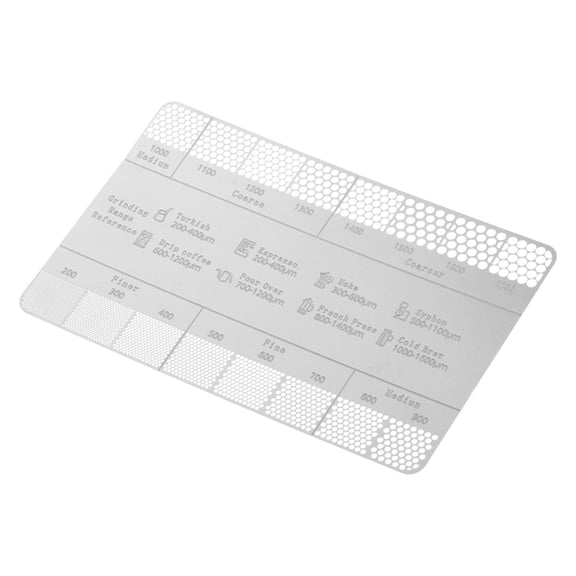 Grind Size Reference Card Coffee Grind Reference Card Coffee Grind Size Ruler