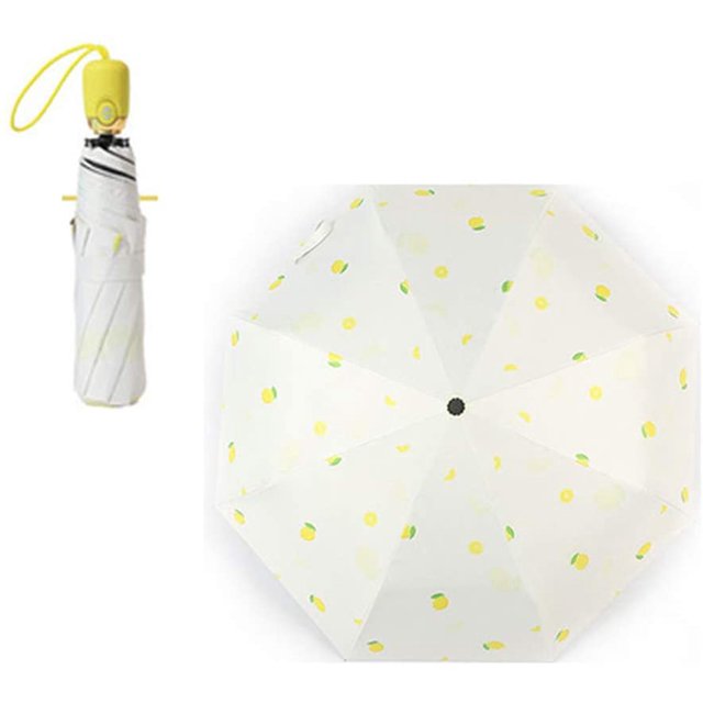 Bonitos estampados de dibujos animados para niños, Mini paraguas compacto para el sol y la lluvia UPF 50+, protección UV, paraguas de viaje a prueba de viento JFHHH pequeña