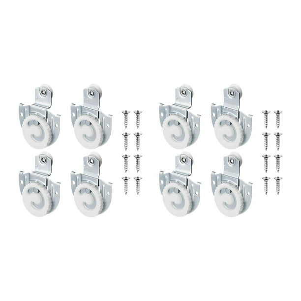 Juego de 8 ruedas para puertas de armario, herrajes para puertas corredizas, colgadores para puertas de armario con 8 piezas