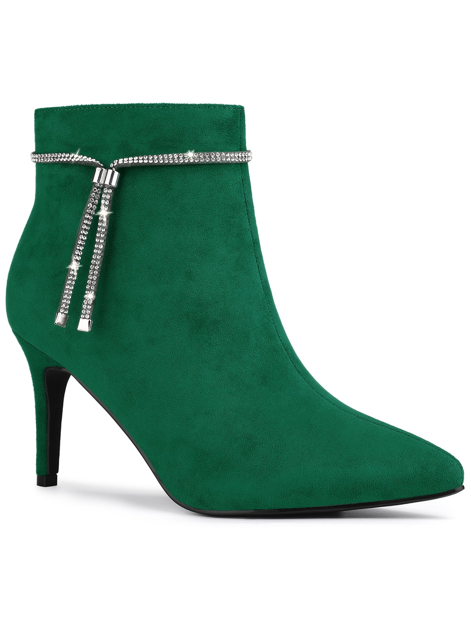 high heel boots green
