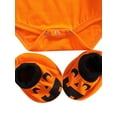 thumbnail image 3 of Newborn Baby Boy Girl Halloween Outfits Pumpkin Face Sweartshirt Bubble Romper + Hat＋Shoes Infant Fall Clothes, 3 of 7