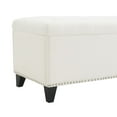 thumbnail image 4 of S-HOME 47.5" Button-Tufted Storage Bench in Linen with Safety Close Hinge, Perfect Ottoman for Hallway and Foot Rest, 4 of 7