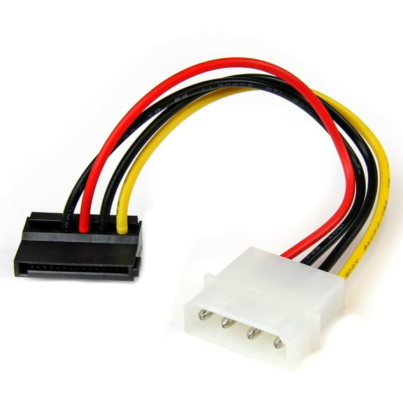 StarTech 6in 4 Pin Molex to Left Angle SATA Power Cable Adapter