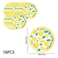 thumbnail image 2 of Lemon Themed Disposable Tableware - Party Supplies for Summer BBQ Picnic Birthday Wedding Indoor Outdoor Gathering Decor Set, 2 of 6