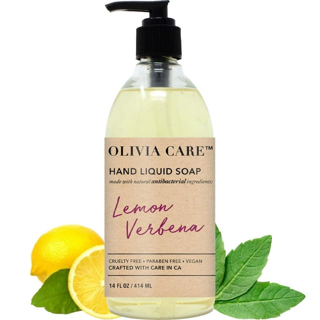 Antibacterial Hand Soap By Olivia Care Infused with Sage & Tea Tree Oil & Lemon Verbena