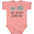 thumbnail image 3 of Inktastic My Busia Loves Me Childs Boys or Girls Baby Bodysuit, 3 of 5