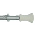 thumbnail image 1 of Tailor & Taylor 1 inch Curtain Rod with Fiber Coordinating Designer Styled Finials, Adjustable Metal Windows Rod with Y Style Bracket for Living Room, Kitchen and Windows (48", Silver), 1 of 1
