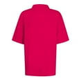 thumbnail image 4 of Kddylitq Women's Golf Polo T Shirts Lightweight Moisture Wicking Short Sleeve Shirt Quick Dry 3-Button Geometric Hot Pink 3XL, 4 of 4