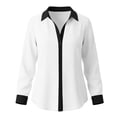 thumbnail image 5 of Admvng Women's Tops Button-Down Shirt Long Sleeve Casual Leisure Elegant Blouse, 5 of 5