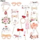 thumbnail image 1 of Accesorios para cabina de fotos de boda, 23 piezas de accesorios para cabina de fotos de oro rosa para despedida de soltera, cumpleaños, compromiso, novia para ser, despedida de soltera, 1 of 5