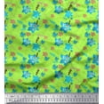 thumbnail image 1 of Soimoi polyester Crepe Fabric Leaves & Floral Print Fabric by Yard 42 Inch Wide, 1 of 5