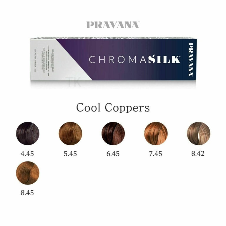 PRAVANA ChromaSilk Hair Color - 7.45/7Cm Copper Mahogany Blonde, 3