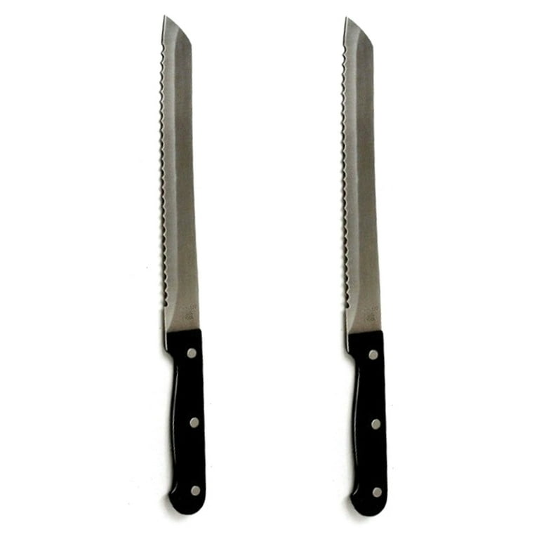 2 X 8 inch Bread Knife Sharp Stainless Steel Serrated Edges Blade