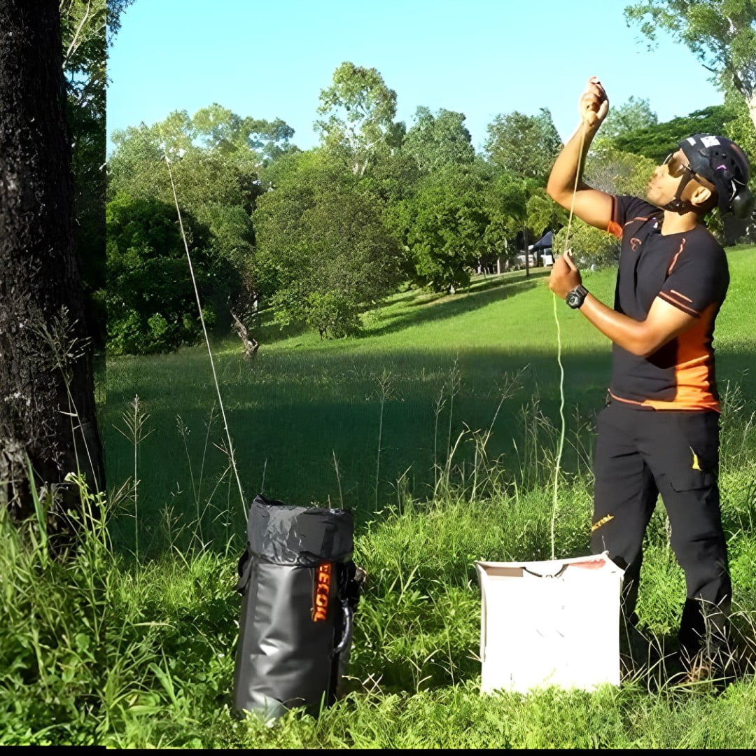 Blaze Line Arborist Throw Line Weight Ball Pouch Bag for Tree Rope Climbing 2-Pack 8 and 12 oz- Bright Orange