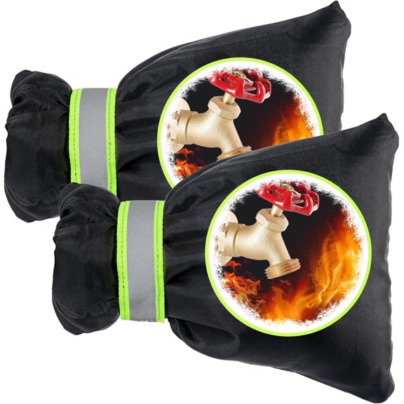 Insoma Pro Outdoor Faucet Cover for Winter, Thicken 7.1" W x 8.7" H Hose Bib Insulation Cover for Freeze Protection, Outside Water Spigot Covers for Winter Waterproof Reusable, 2 Pack