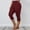 #250421A478 Wine, variant on Aloohaidyvio Plus Size Capri Leggings for Women High Waisted Capri Leggings for Women Tummy Control Yoga Pants Women