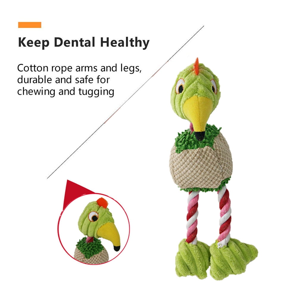 Kepooman Dog Chew Toy for Teething Chewing and Playtime, No Stuffing Plush Animal Dog Squeaky Toy, Single, Green Kepooman Dog Chew Toy for Teething Chewing and Playtime, No Stuffing Plush Animal Dog Squeaky Toy, Single, Green