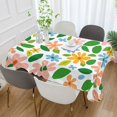 thumbnail image 2 of Yayeee Tablecloths 54" x 54" Rectangle Wrinkle Resistant Party Table Cover, Retro Blue Floral, 2 of 8